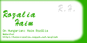 rozalia haim business card